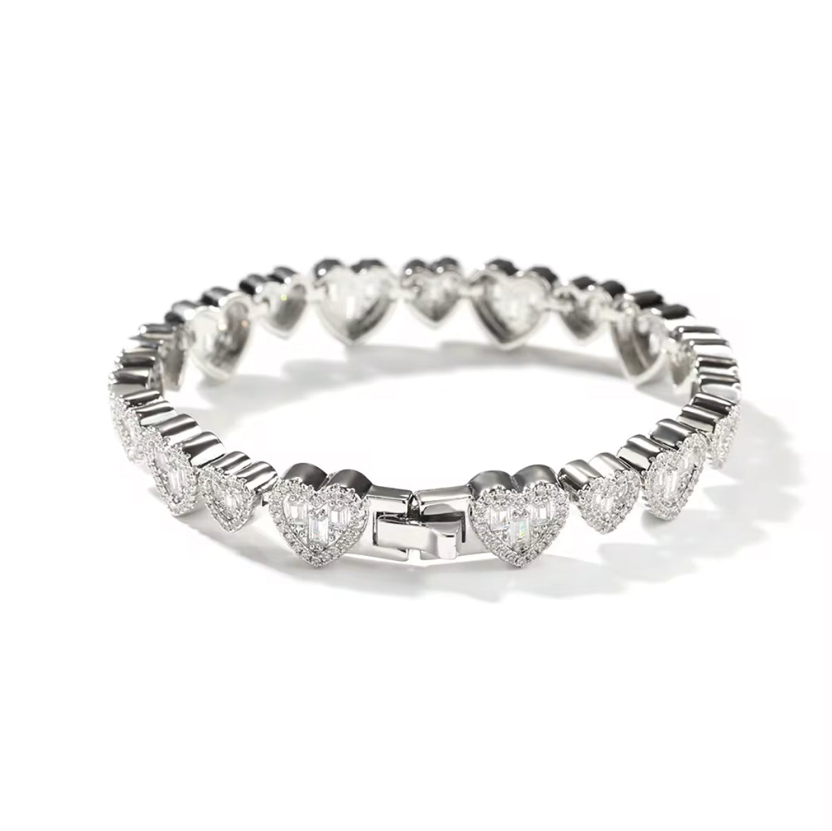 Crushed Ice Heart Bracelet